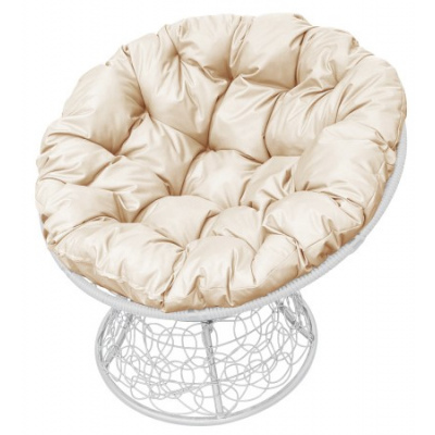 Кресло с ротангом ''Папасан'' Белое